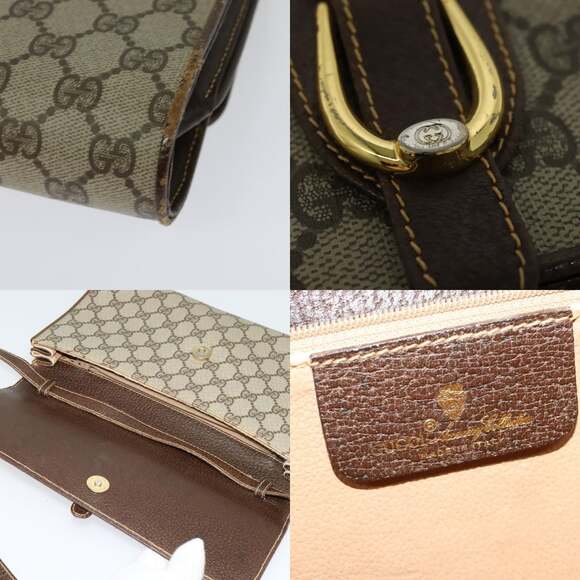 GUCCI GG Supreme Shoulder Bag Pvc Beige Gold 904 02 050 - Picture 11 of 13